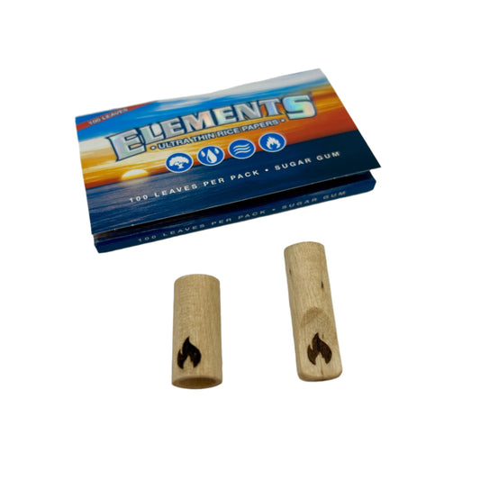 Elements Double Pack Single Wide Rolling Paper - Available with our custom Element OrganitipS