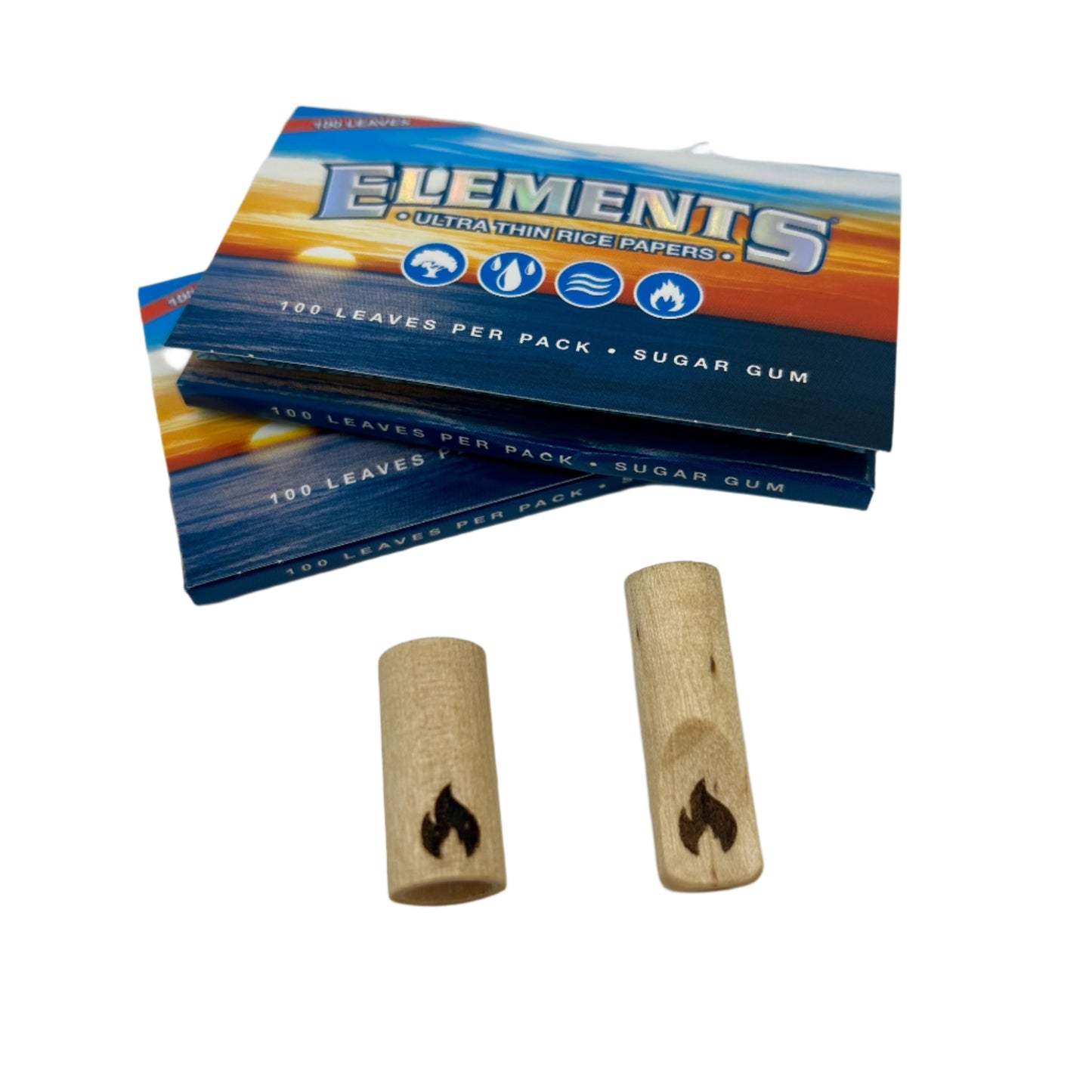 Elements Double Pack Single Wide Rolling Paper - Available with our custom Element OrganitipS