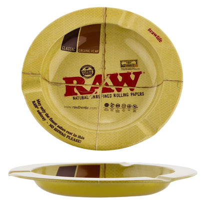 Raw Magnetic Round 5.5" Metal Ash Tray - Available with our custom etched RAW OrganitipS