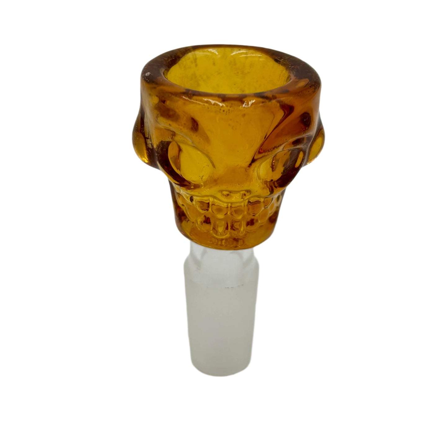 14mm Male Hand Blown Skull Glass Bowl (Multiple Colors Available)