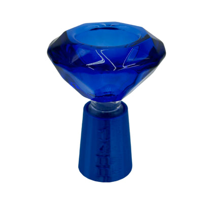 14mm Male Hand Blown Diamond Glass Bowl (Multiple Colors Available)