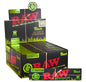 Raw Black Organic Hemp King Size Slim Rolling Paper (32 Sheets per Pack / 50 Packs Display) - Available with our custom "RAW" OrganitipS