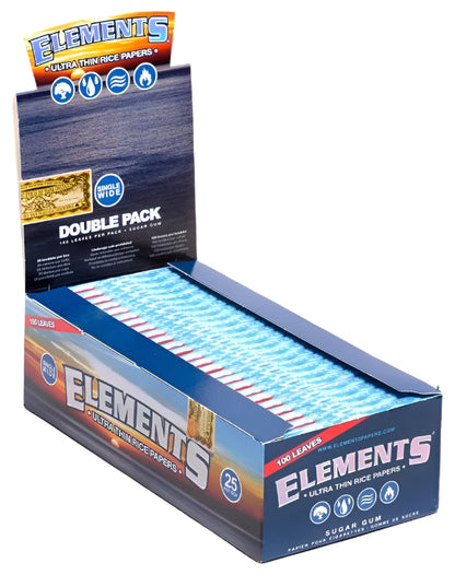 Elements Double Pack Single Wide Rolling Paper - Available with our custom Element OrganitipS