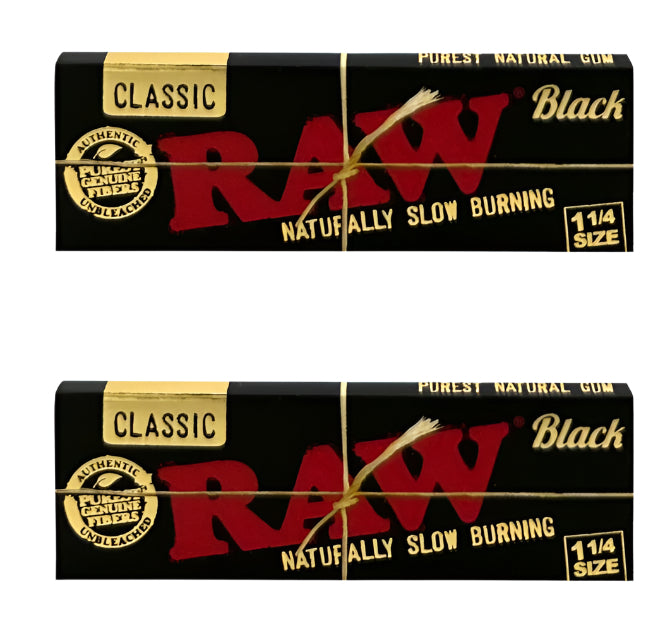 RAW Black Classic or Hemp 1 1/4 in - Available with our custom "RAW" OrganitipS