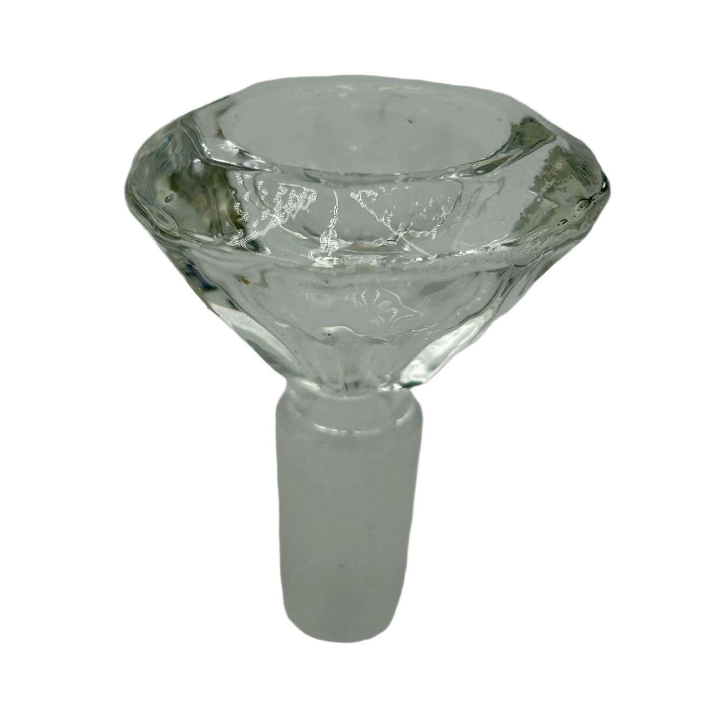 14mm Male Hand Blown Diamond Glass Bowl (Multiple Colors Available)