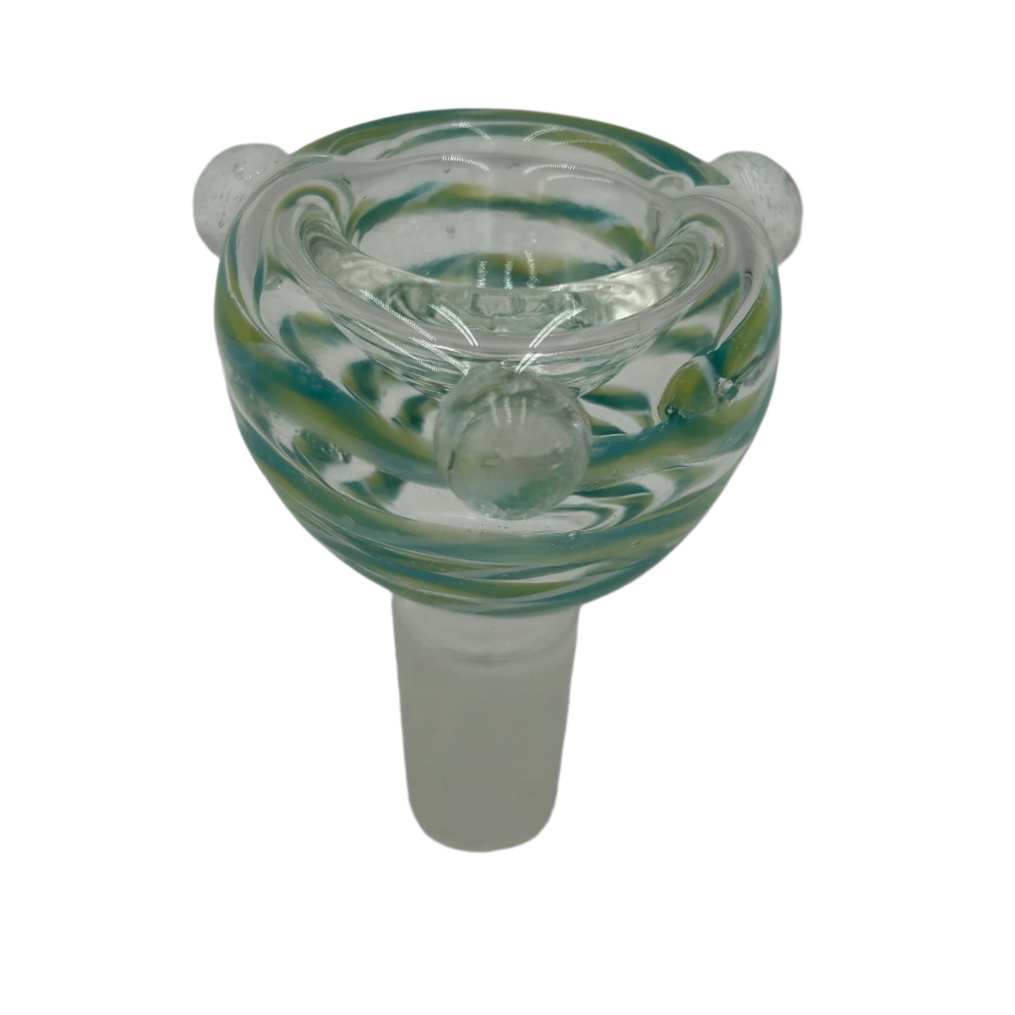 14mm Male Hand Blown Swirled Glass Bowl (Multiple Colors Available - WYSIWYG)