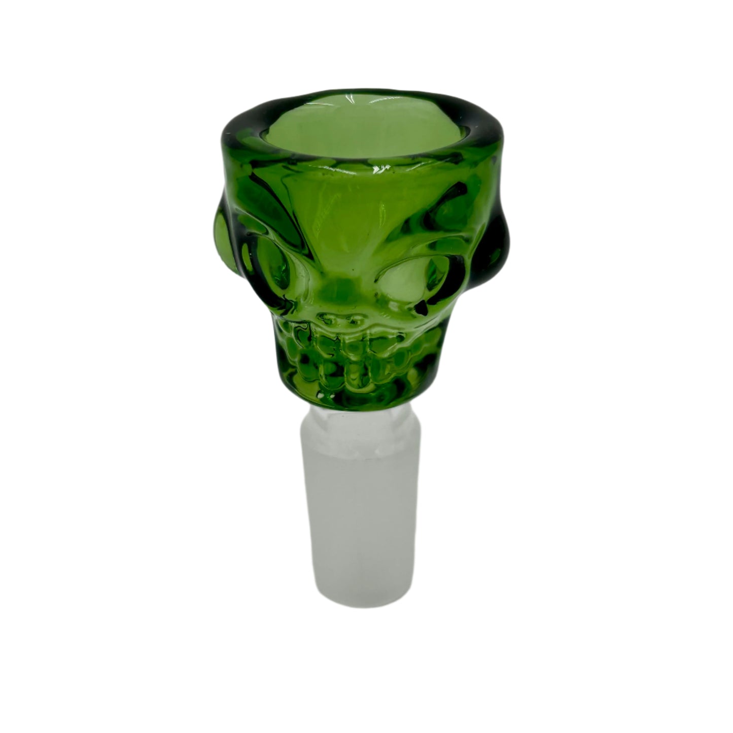 14mm Male Hand Blown Skull Glass Bowl (Multiple Colors Available)