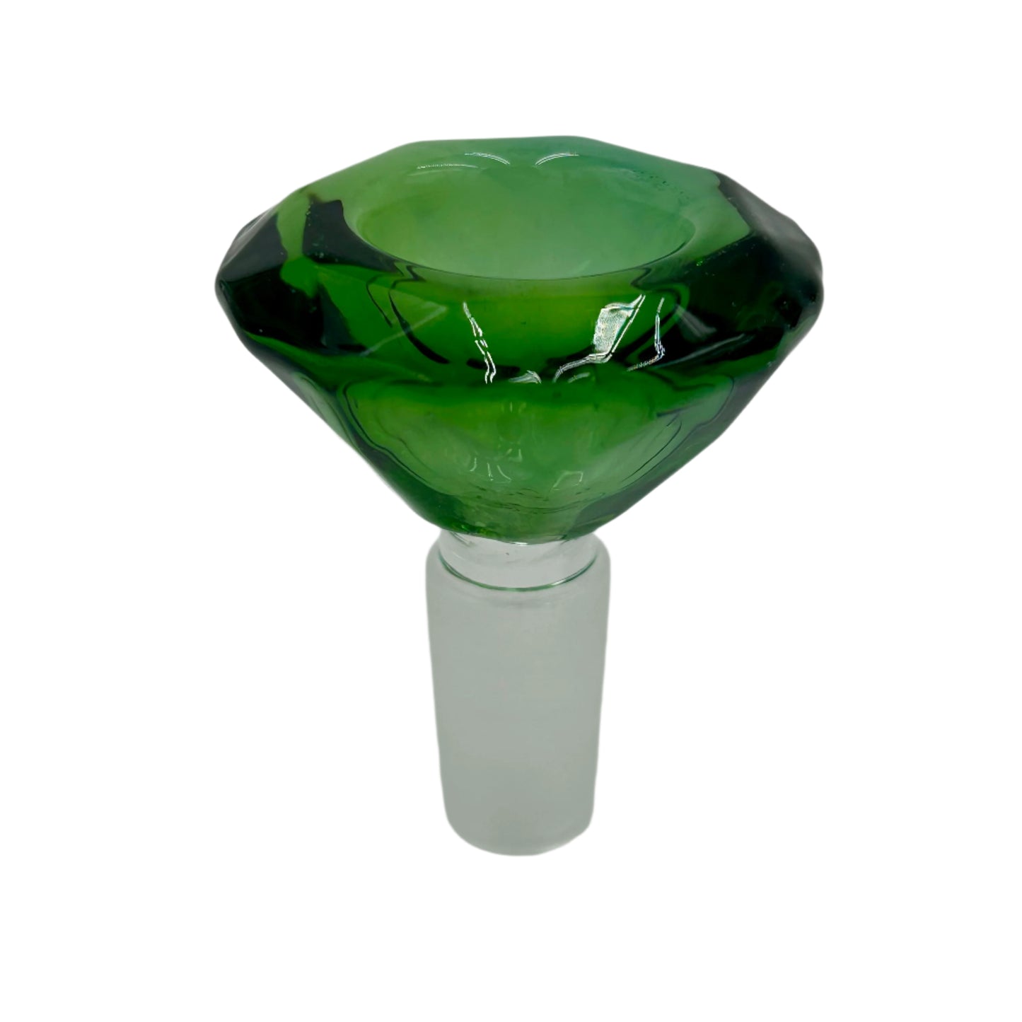 14mm Male Hand Blown Diamond Glass Bowl (Multiple Colors Available)