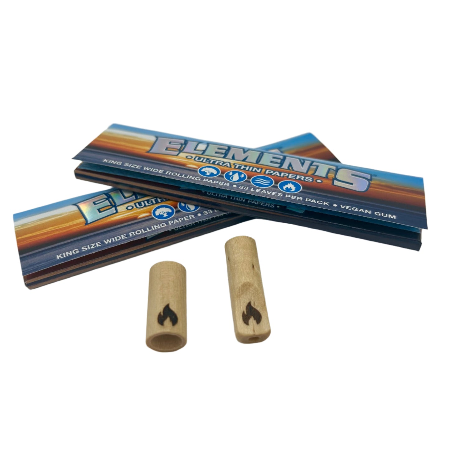 Elements - King Size Wide - Ultra Thin - Rolling Paper (33 Sheets / 50 Booklets) - Available with our custom Element OrganitipS