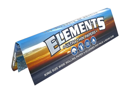 Elements - King Size Wide - Ultra Thin - Rolling Paper (33 Sheets / 50 Booklets) - Available with our custom Element OrganitipS