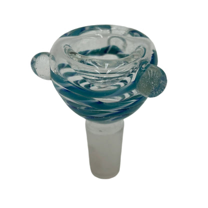 14mm Male Hand Blown Swirled Glass Bowl (Multiple Colors Available - WYSIWYG)