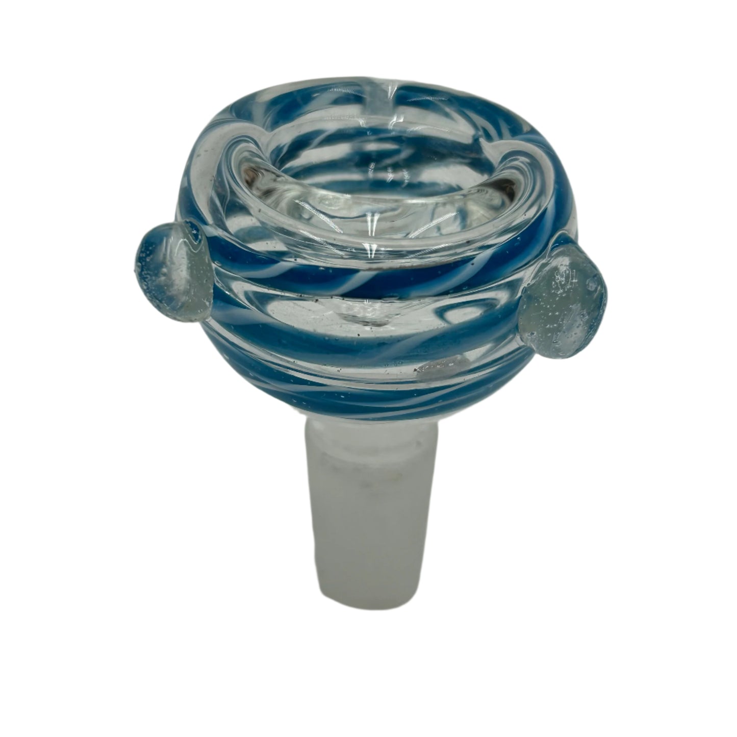 14mm Male Hand Blown Swirled Glass Bowl (Multiple Colors Available - WYSIWYG)