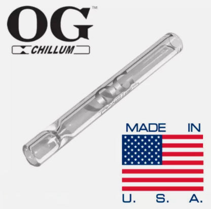 OG Glass Chillum - Available with our custom etched OG OrganitipS