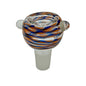 18mm Male Hand Blown Swirled Glass Bowl (Multiple Colors Available - WYSIWYG)