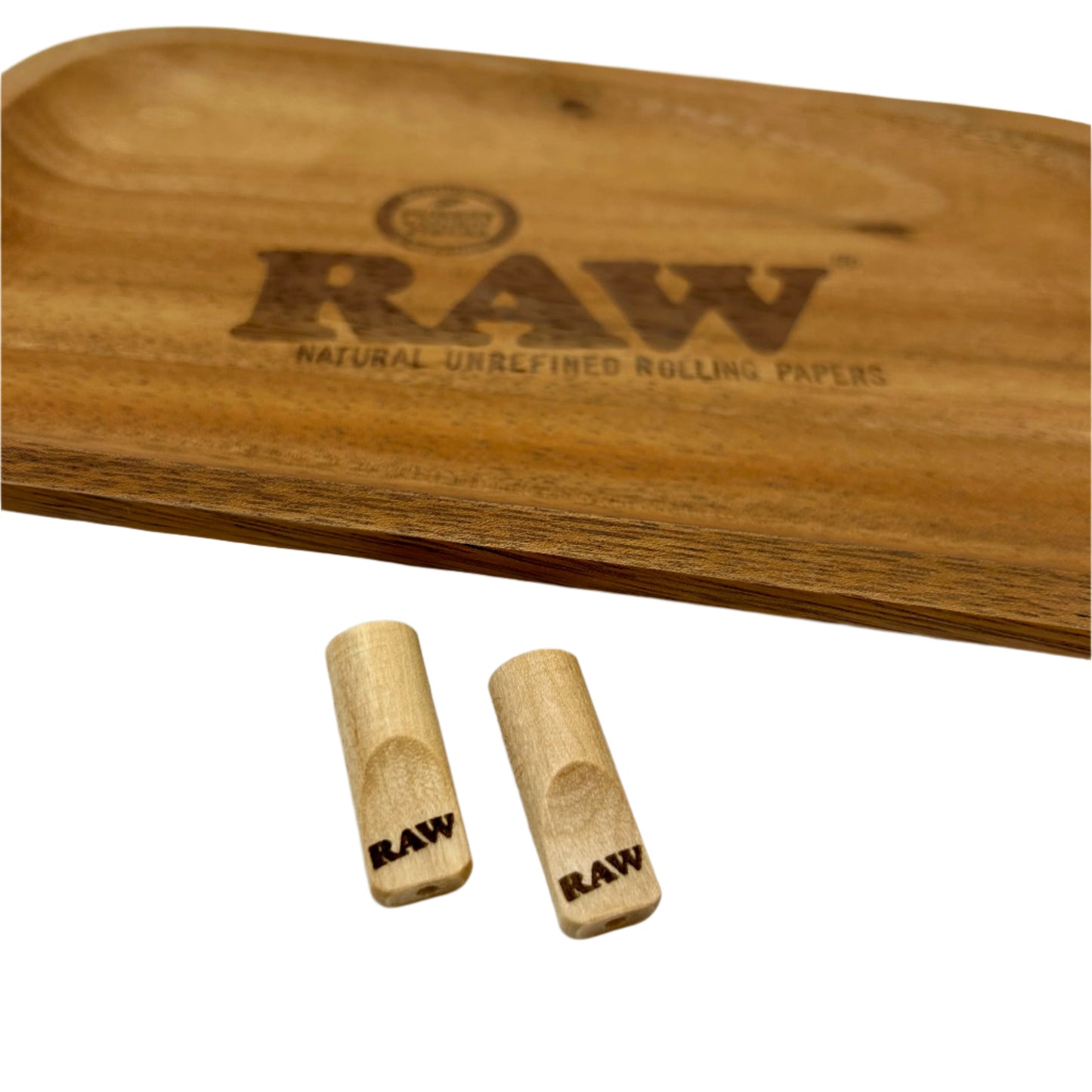 RAW Wood - Small Rolling Tray - Carved from sustainable acacia wood!