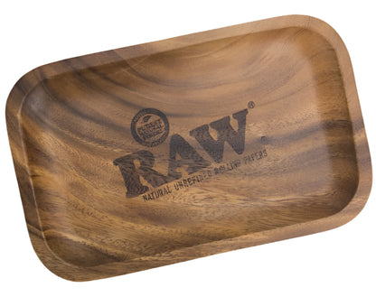 RAW Wood - Small Rolling Tray - Carved from sustainable acacia wood!