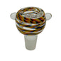 18mm Male Hand Blown Swirled Glass Bowl (Multiple Colors Available - WYSIWYG)