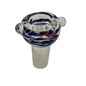 18mm Male Hand Blown Swirled Glass Bowl (Multiple Colors Available - WYSIWYG)