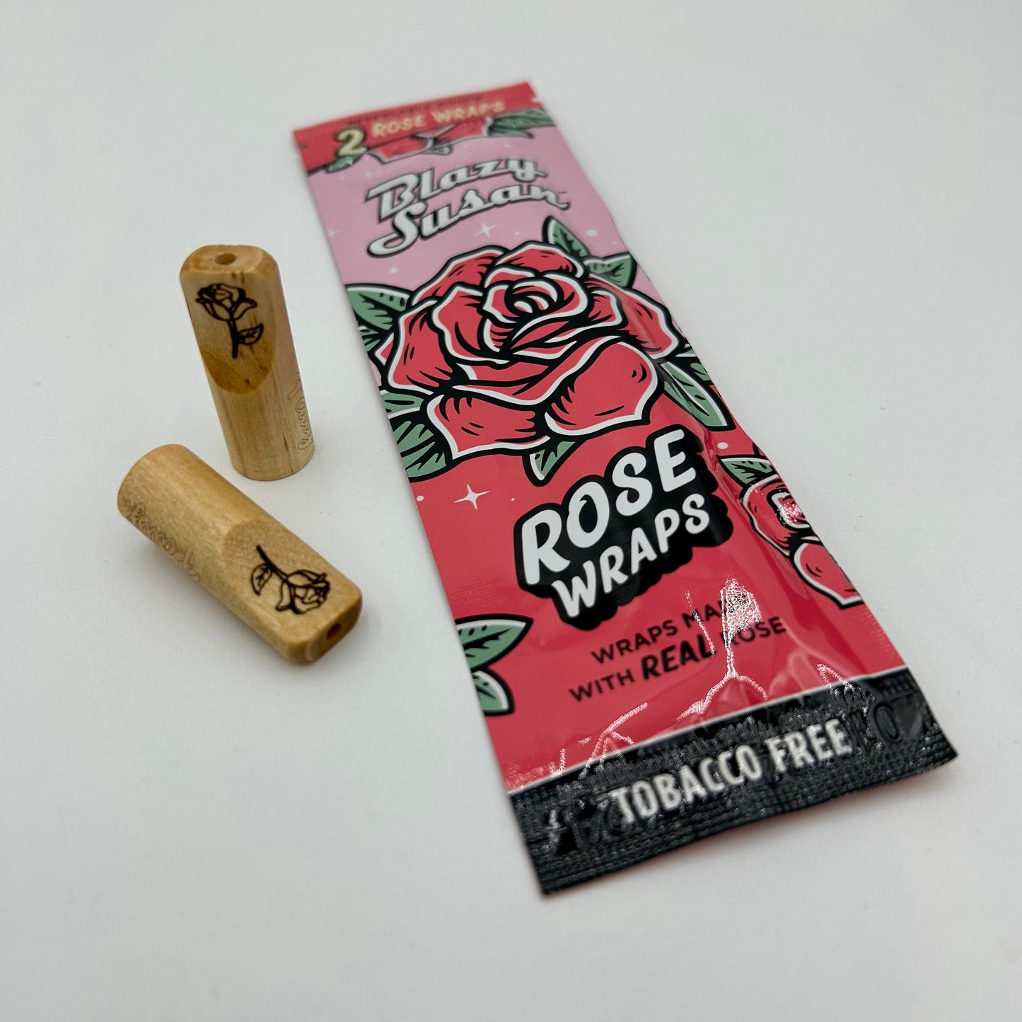 Custom Laser Etched Rose Design OrganitipS + Blazy Susan Rose Wraps