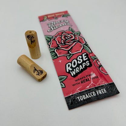 Custom Laser Etched Rose Design OrganitipS + Blazy Susan Rose Wraps