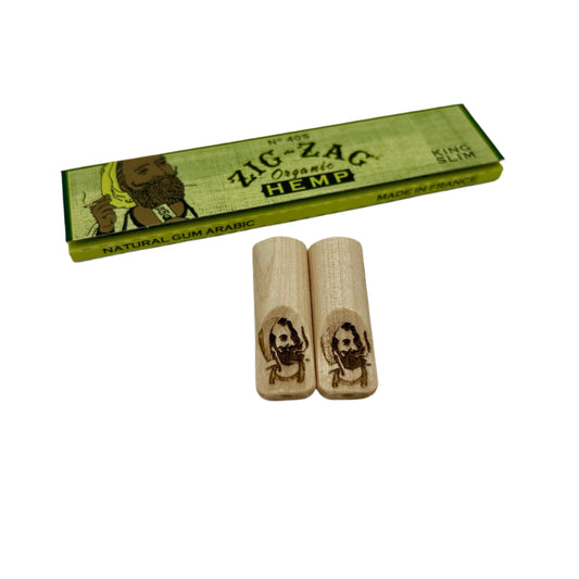 Zig-Zag Organic King Size Slim Hemp Papers (Booklet or Case)  - Available with our custom "Smoker" OrganitipS