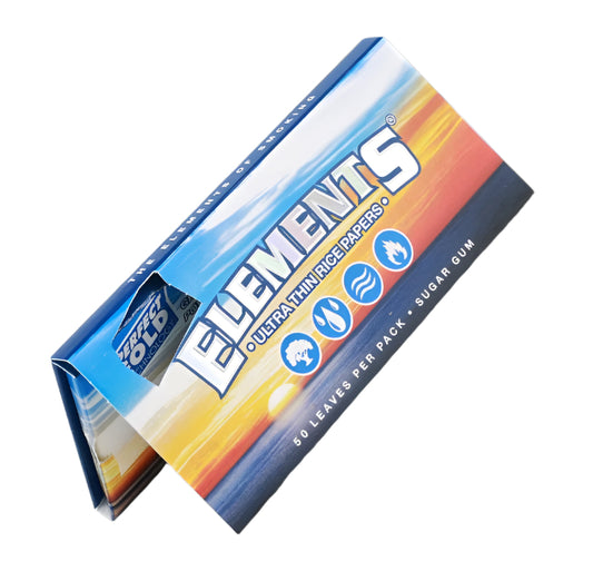 Elements Perfect Fold 1 1/4" Size Rolling Paper (50 Leaves Per Booklet/ Case of 25 Booklets) - Available with our custom Element OrganitipS