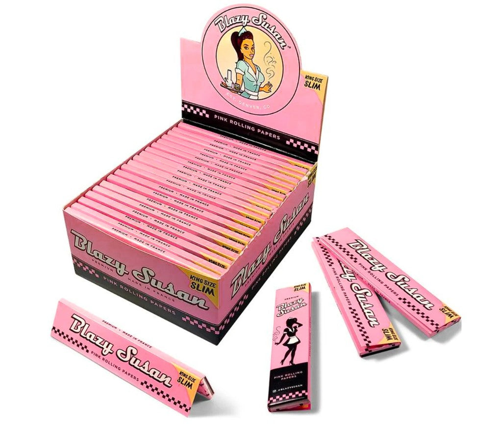 Blazy Susan King Size Slim Rolling Papers (50 leaves/50 Case) - Available with our custom "Silhouette" OrganitipS