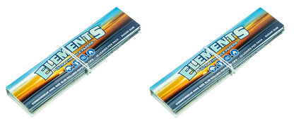 Elements Ultra Thin Rice Papers - Connoisseur King Size Slim Rolling Papers & Tips - 33 Leaves Per Pack - Sugar Gum