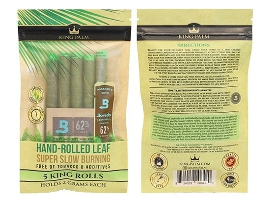 King Palm - King Rolls - 5 Pack with Boveda