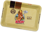 RAW Girl Classic Metal Rolling Tray - Mini Size