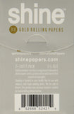 Shine 1 1/4" Size 2 Sheet Pack Gold Rolling Paper