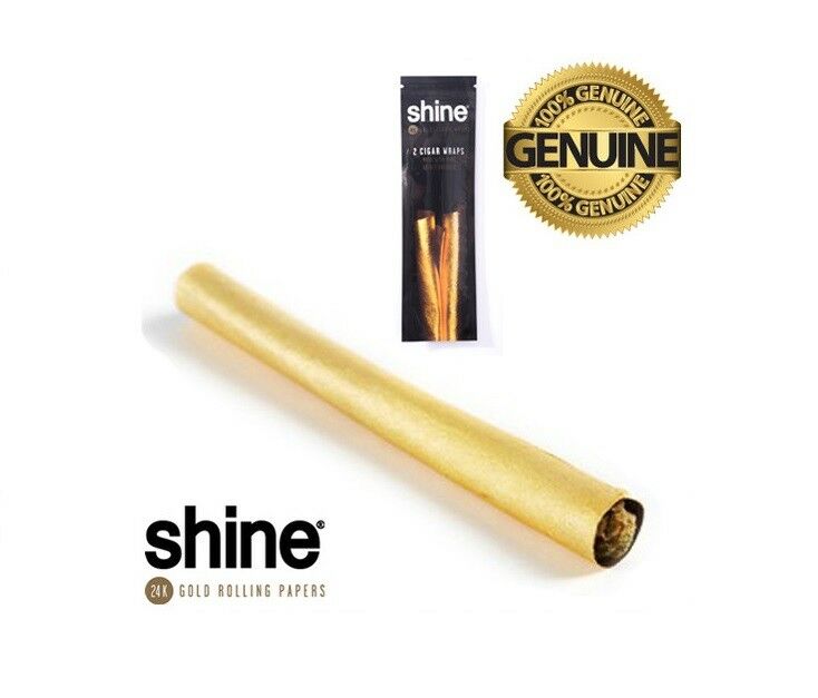 Shine Gold Cigar Wraps - 2 Sheet Pack - Gold Rolling Wraps