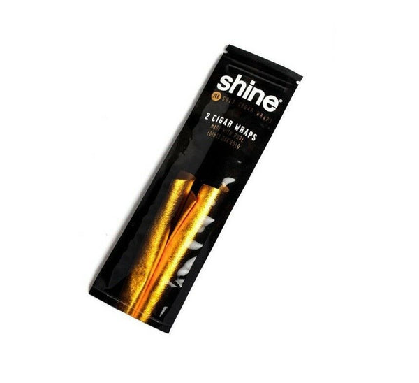 Shine Gold Cigar Wraps - 2 Sheet Pack - Gold Rolling Wraps